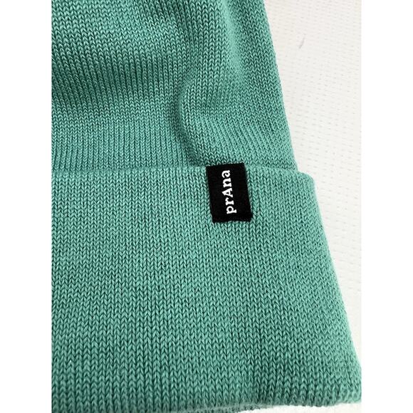 Prana Flip It Beanie Cove Teal Blue Unisex Men Women Sustainable OS $35 MSRP - Picture 3 of 5